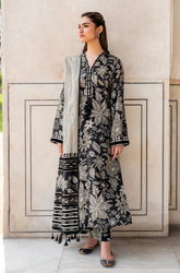 Baroque - Winter 3 Piece - Khaddar Print Suit - SRZ0085